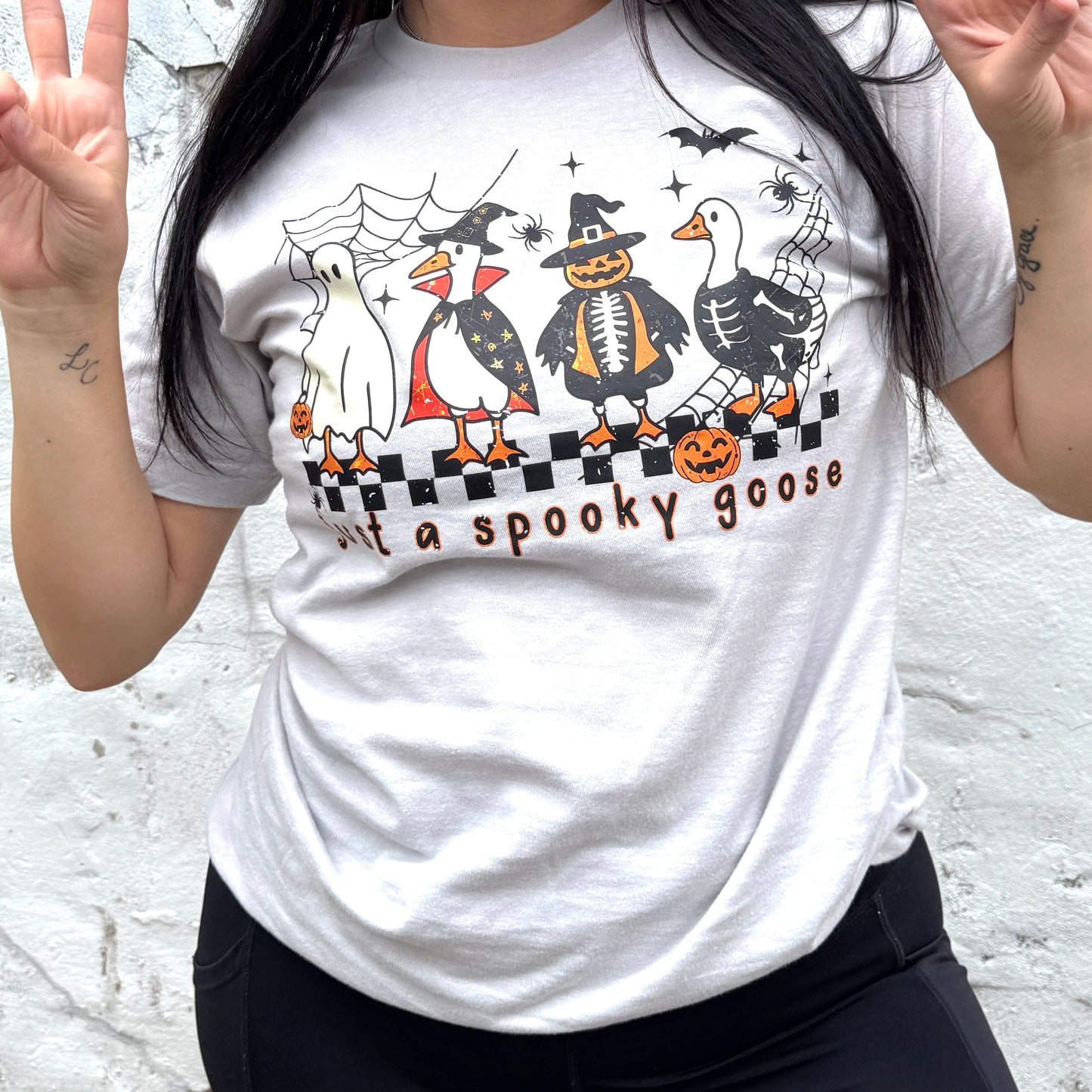 FestiviTees Women - Apparel - Shirts - T-Shirts Just A Spooky Goose Soft Graphic Tee