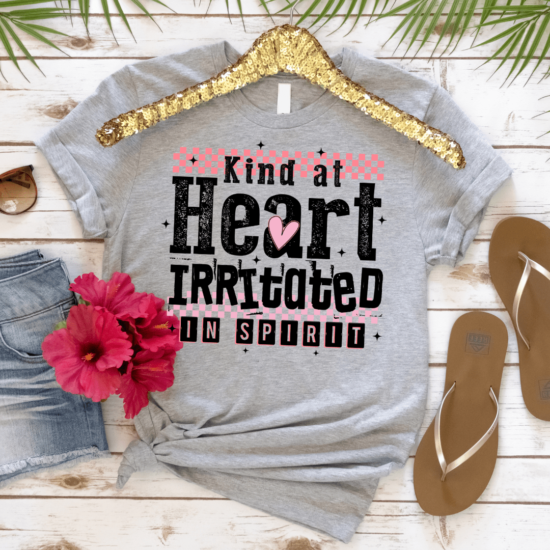 FestiviTees Women - Apparel - Shirts - T-Shirts Kind At Heart Irritated In Spirit Graphic Tee