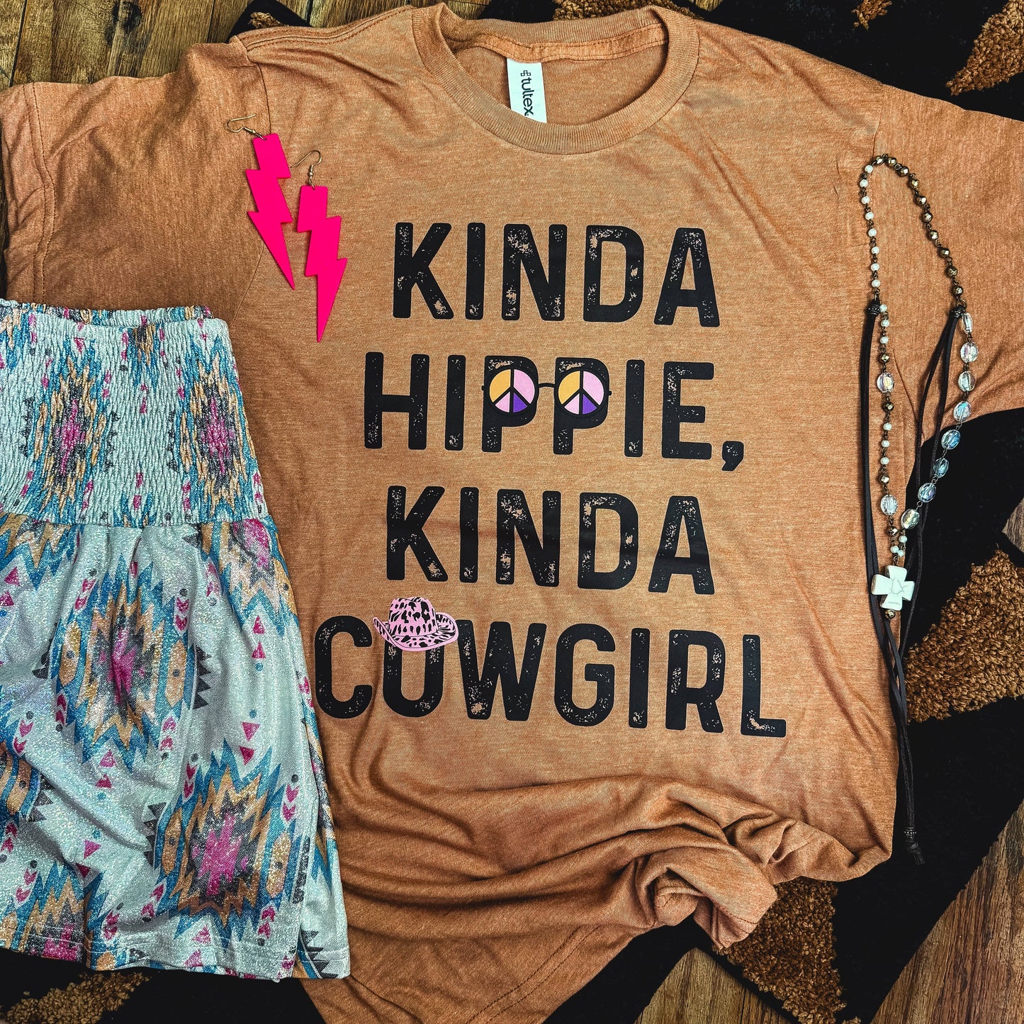 FestiviTees Women - Apparel - Shirts - T-Shirts Kinda Hippie Kinda Cowgirl Soft Graphic Tee