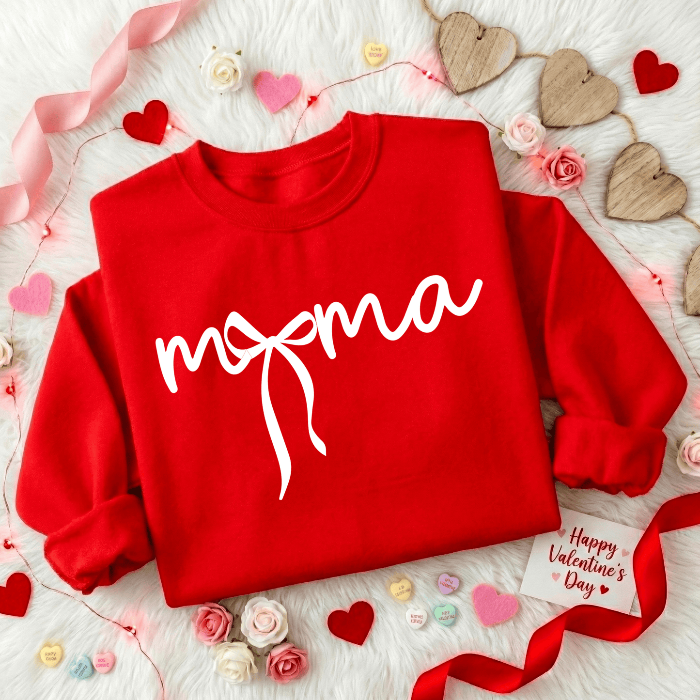 FestiviTees Women - Apparel - Shirts - T-Shirts Mama Bow Graphic Sweatshirt