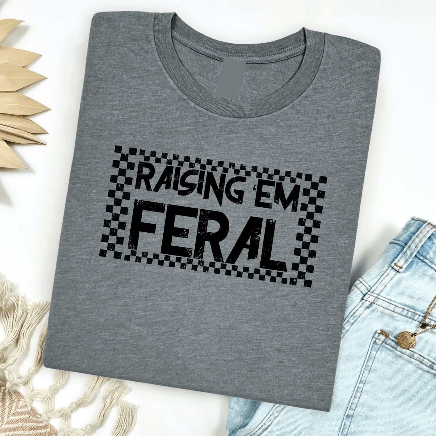 FestiviTees Women - Apparel - Shirts - T-Shirts Raising 'Em Feral Graphic Tee