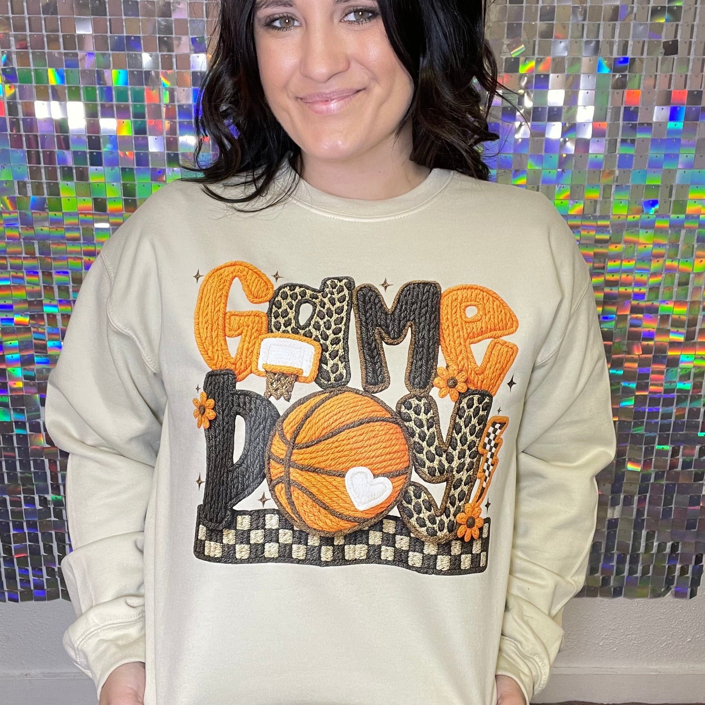 FestiviTees Women - Apparel - Shirts - T-Shirts Stitch Game Day Basketball Graphic Crewneck