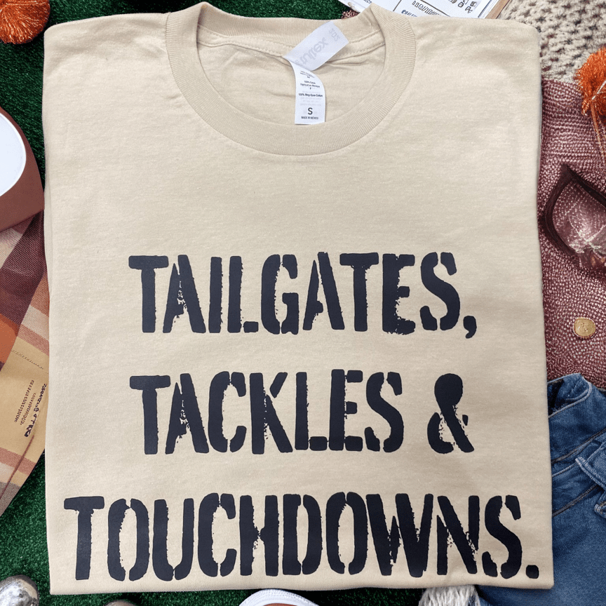 FestiviTees Women - Apparel - Shirts - T-Shirts Tailgates and Touchdowns Graphic Tee