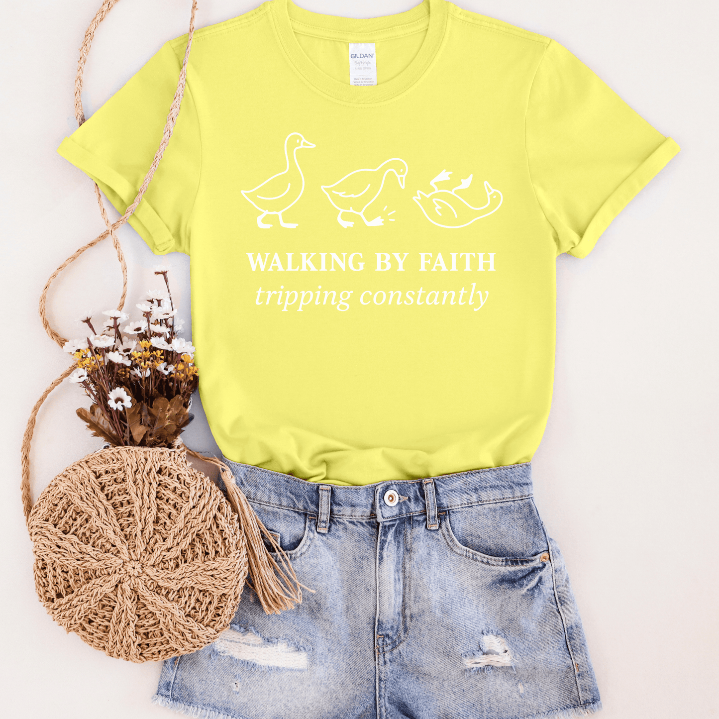 FestiviTees Women - Apparel - Shirts - T-Shirts Walking by Faith Goose Graphic Tee