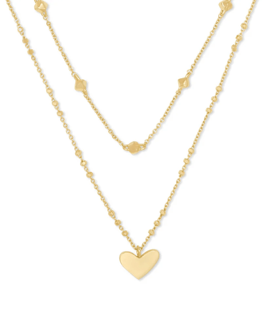 Kendra Scott Women - Accessories - Earrings Ari Heart Multi Strand Necklace in Gold | Kendra Scott