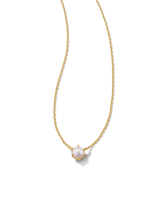 Kendra Scott Women - Accessories - Earrings Ashton Gold Pendant Necklace in White Pearl | Kendra Scott