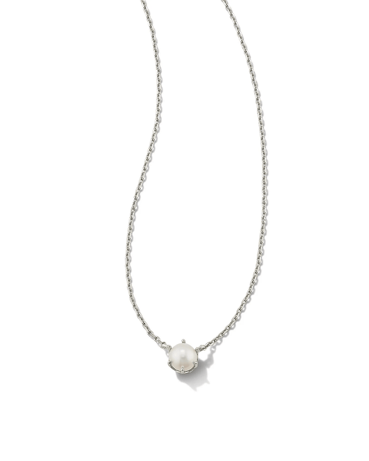 Kendra Scott Women - Accessories - Earrings Ashton Silver Pendant Necklace in White Pearl | Kendra Scott