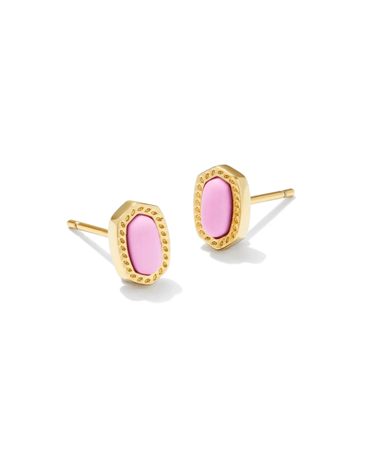 Kendra Scott Women - Accessories - Earrings Copy of Mini Ellie Gold Stud Earrings in Gold Fuchsia Magnesite | Kendra Scott