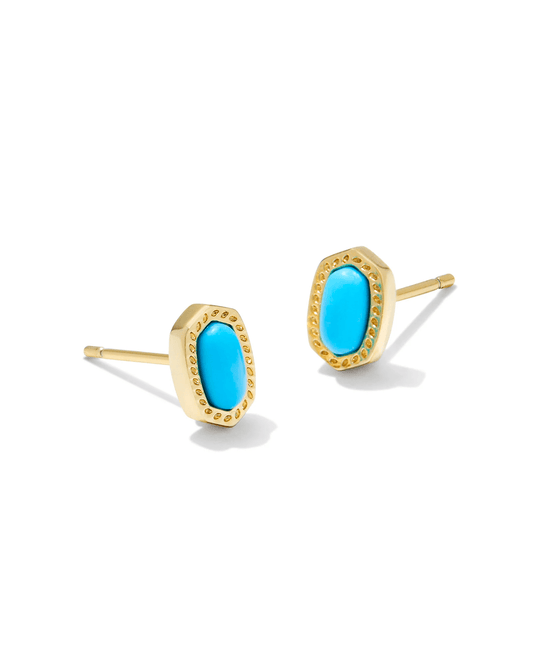 Kendra Scott Women - Accessories - Earrings Mini Ellie Gold Stud Earrings in Gold Turquoise Magnesite | Kendra Scott