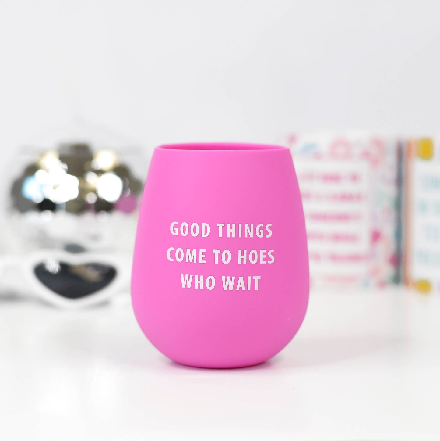 Mugsby Apparel & Accessories > Clothing > Shirts & Tops Good Things Come Silicone Wine Cups, Funny Wine Cups