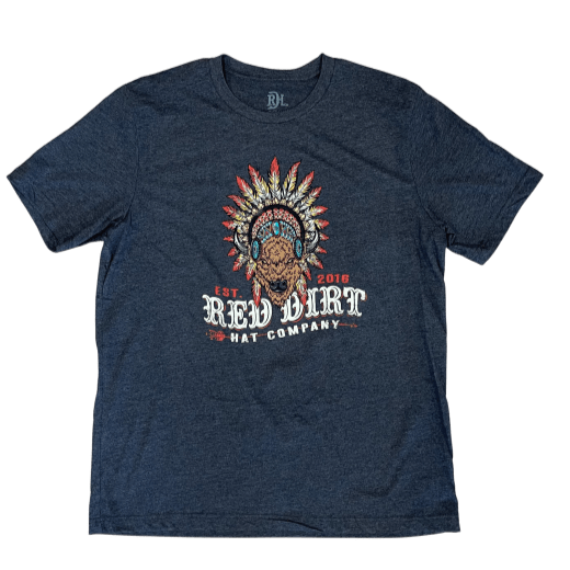 Red Dirt Hat Co. Mens Red Dirt Buffalo Headdress T-shirt
