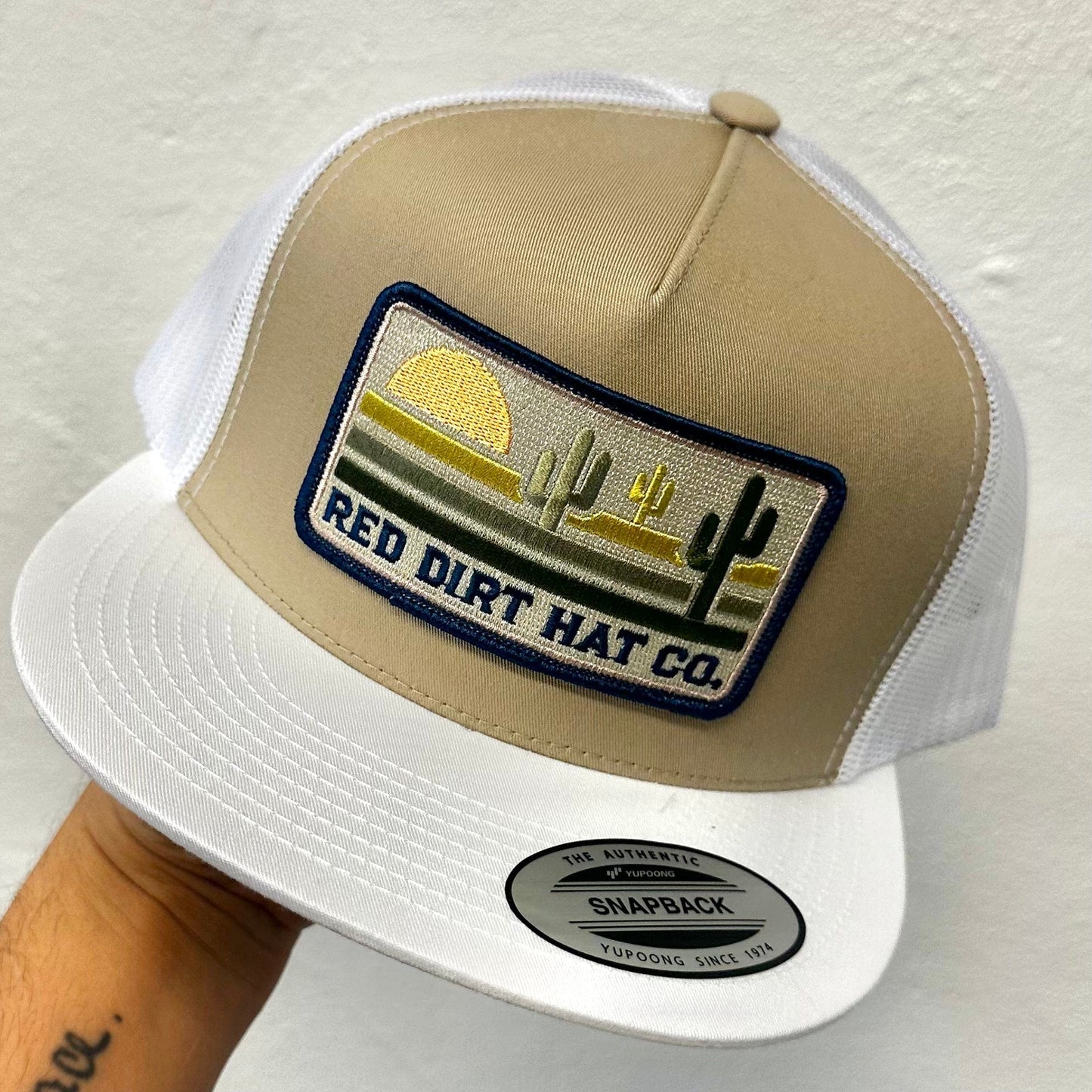 Red Dirt Hat Co. Mens Red Dirt Tan & White Cactus Hat