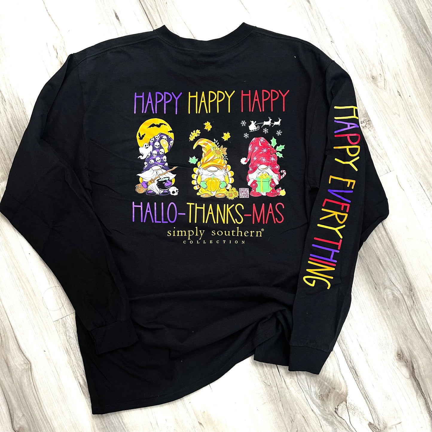 Simply Southern Women - Apparel - Shirts - T-Shirts HappyHalloThanksMas Simply Southern Long Sleeve Soft Graphic Tee