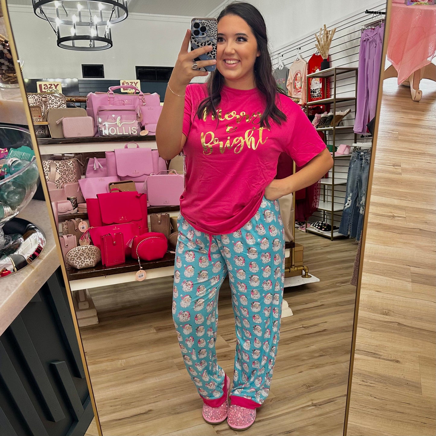 Simply Southern Women - Apparel - Shirts - T-Shirts Merry & Bright Simply Southern PJ Set