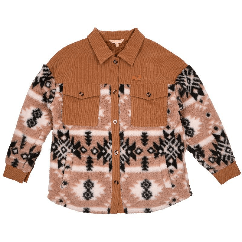Simply Southern Women - Apparel - Shirts - T-Shirts Simply Southern Fuzzy Corded Aztec Sherpa
