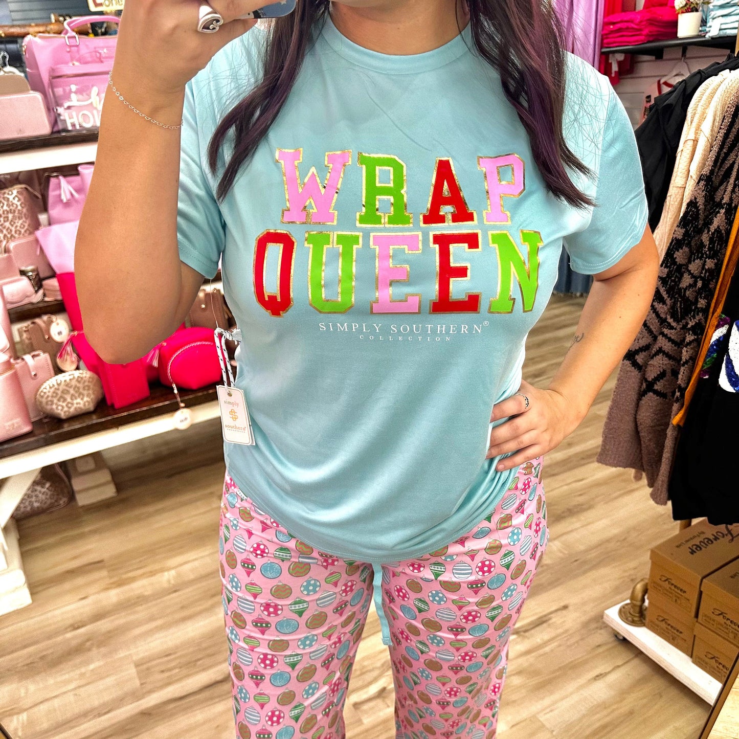 Simply Southern Women - Apparel - Shirts - T-Shirts Wrap Queen Simply Southern PJ Set