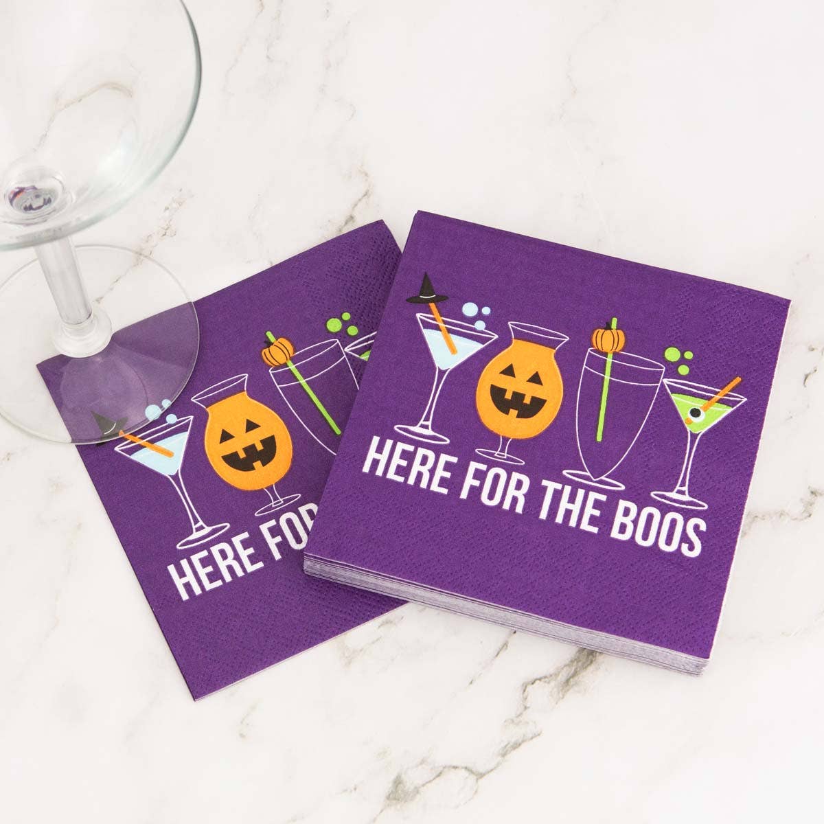 The Royal Standard Coolie - Can - Drink Here For The Boos Cocktail Napkins Purple/Multi 5"