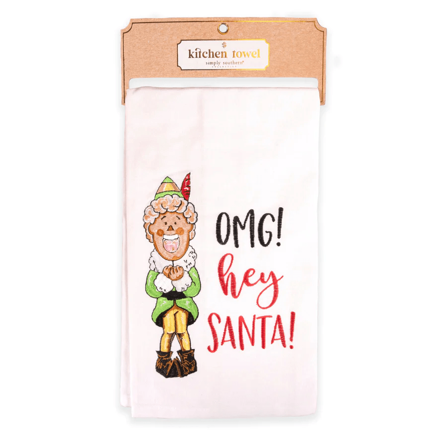 The Royal Standard Coolie - Can - Drink OMG Hey Santa Simply Southern Christmas Towel