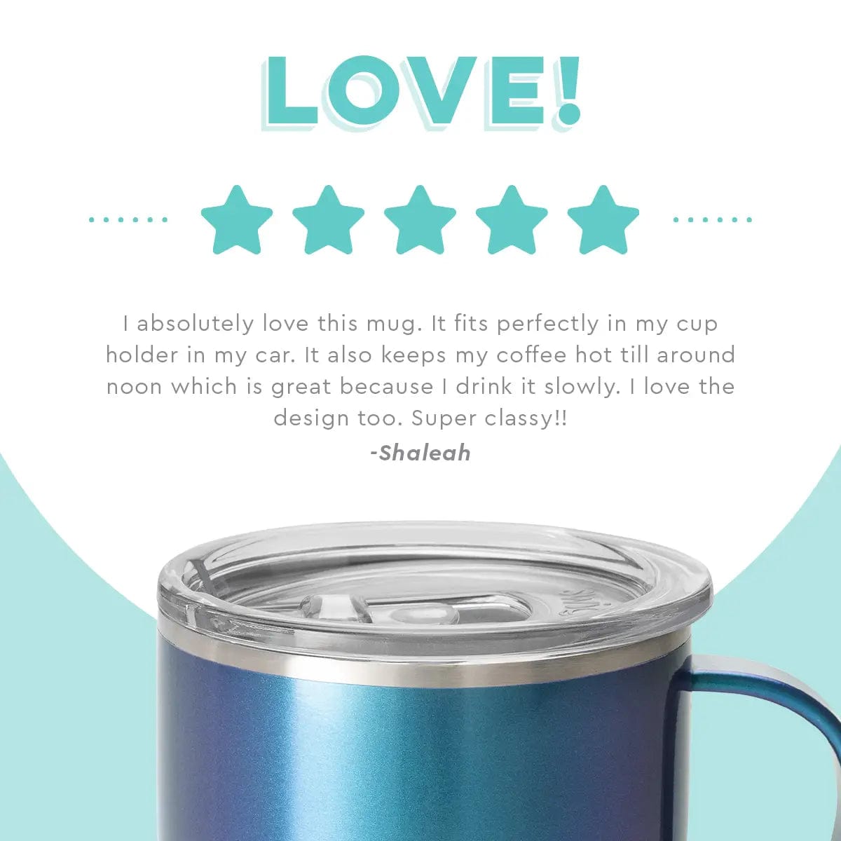 Swig Tumbler Shimmer Mermazing Travel Mug 18oz