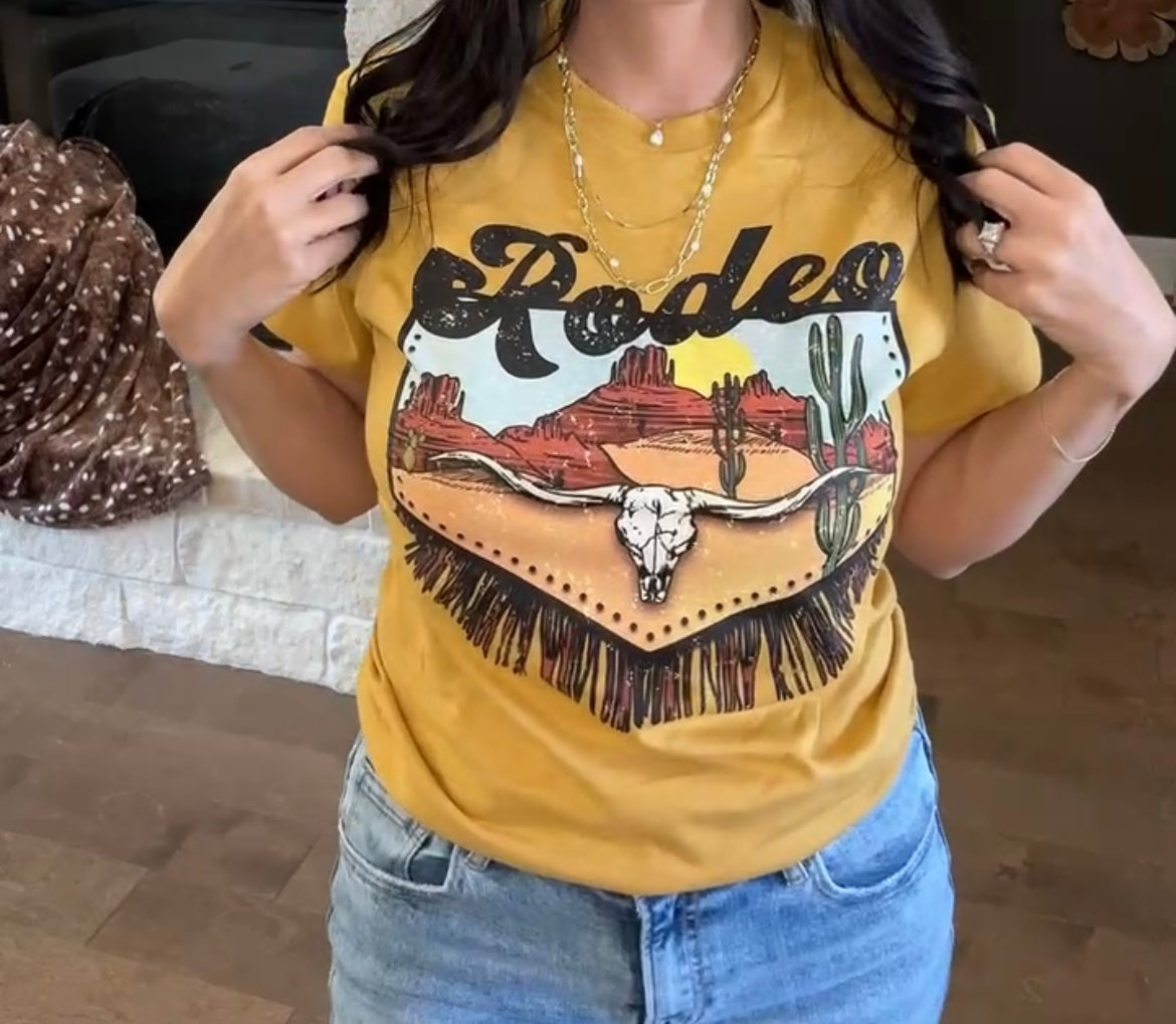 Rodeo Fringe Longhorn Graphic Tee