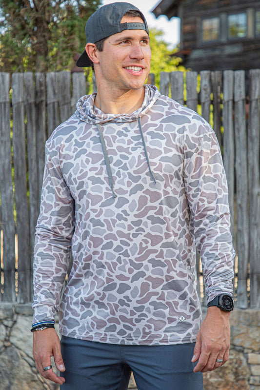 BURLEBO Apparel & Accessories > Clothing > Shirts & Tops XLarge Performance Hoodie - Classic Deer Camo