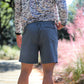 BURLEBO Everyday Shorts - River Rock Grey - Deer Camo Pockets: Large / 5.5"