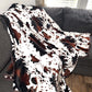 Envy Stylz Boutique Blanket Brown Cow Oversized Blanket  82"x90"