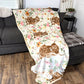 Envy Stylz Boutique Blanket Highland Cow Floral Oversized Blanket 82” x 90”