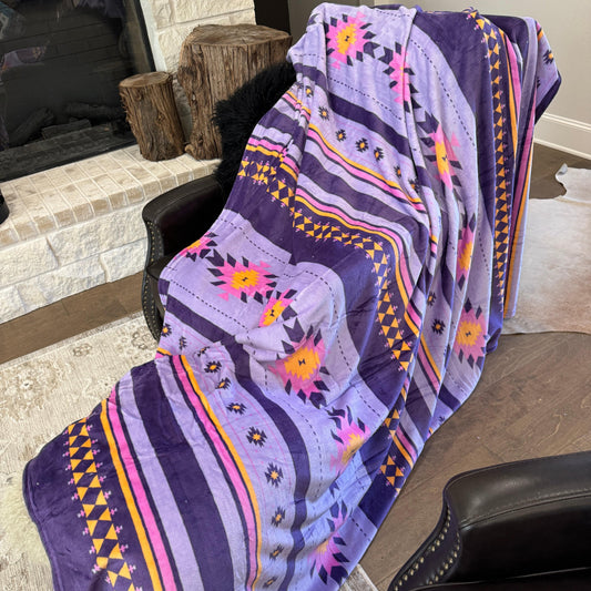 Envy Stylz Boutique Blanket Purple Sunrise Lightweight Throw Blanket 70” x 78”
