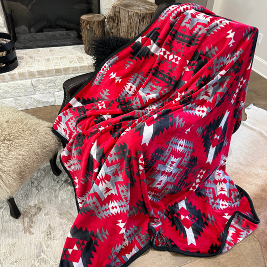 Envy Stylz Boutique Blanket The Bandera Red Oversized Blanket 82"x90"