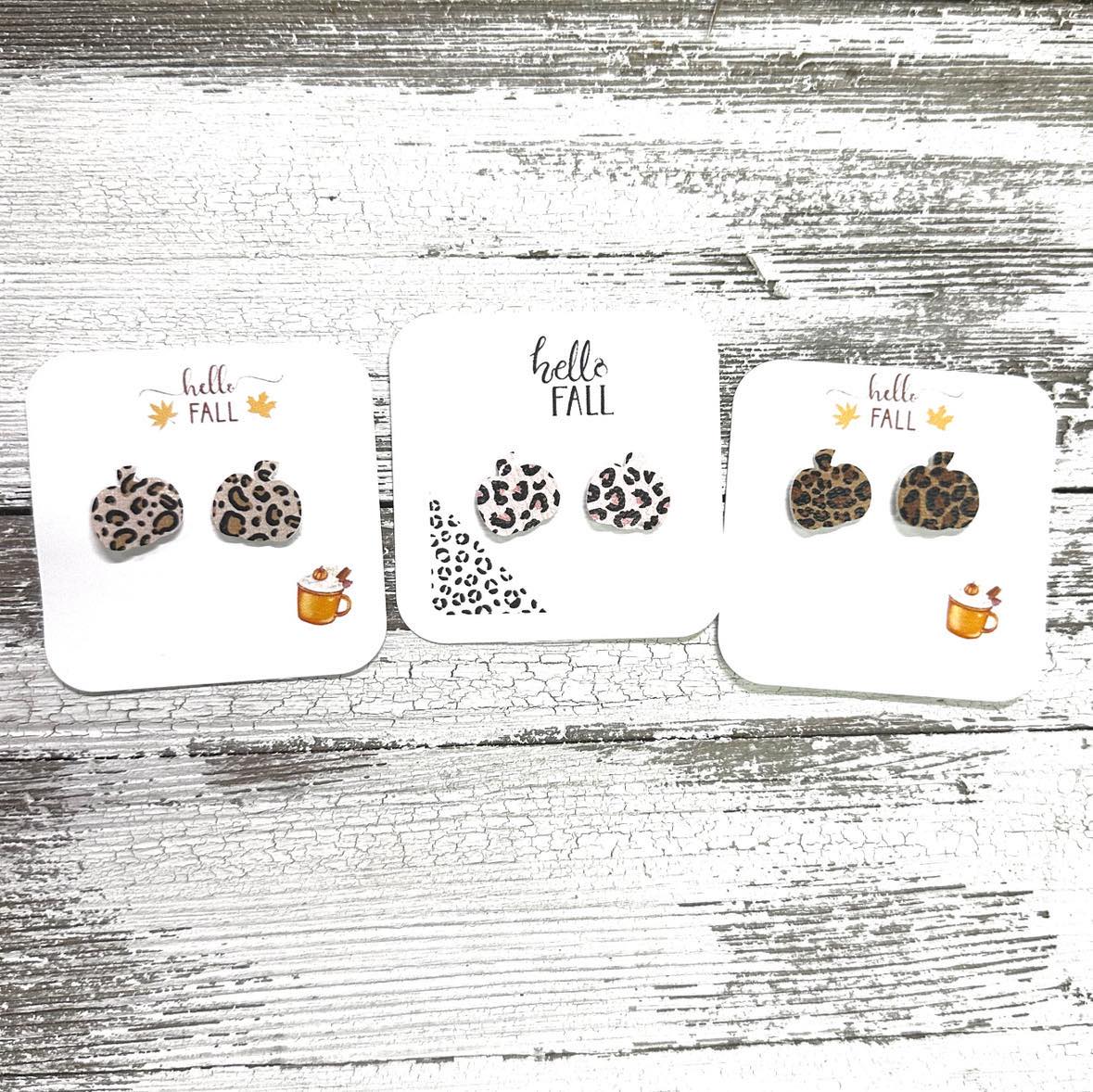 Envy Stylz Boutique EarringsWomen - Accessories - Earrings Leopard Cheetah Pumpkin Stud Earrings
