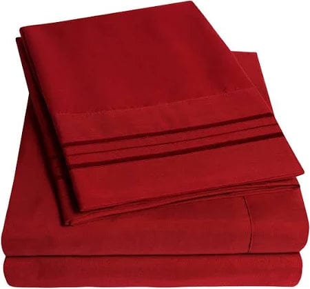 Envy Stylz Boutique Red Egyptian Comfort Sheet Set