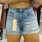 Envy Stylz Boutique Risen High Rise Fray Hem Shorts