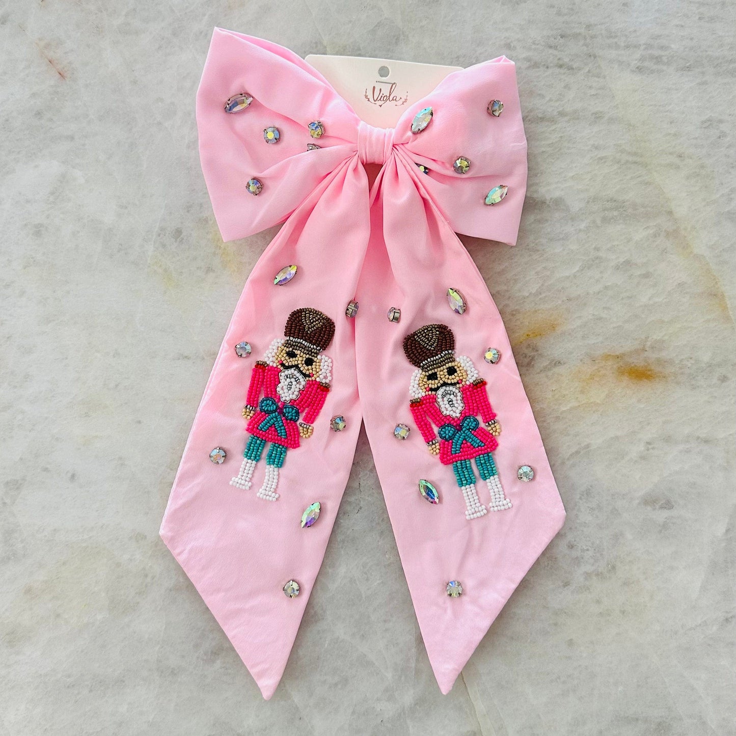 Envy Stylz Boutique Women - Accessories - Bow Nutcracker Pink Hair Bow