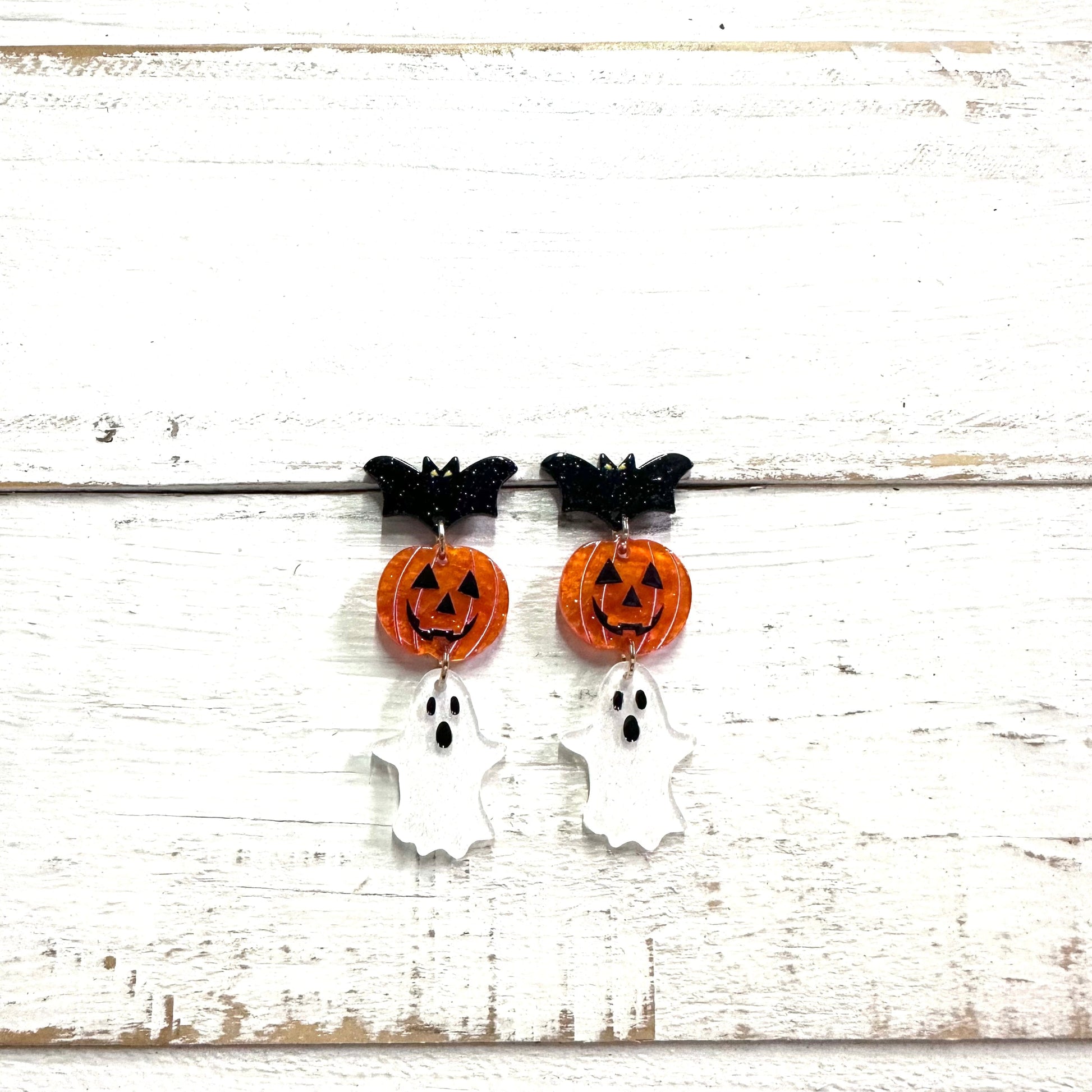 Envy Stylz Boutique Women - Accessories - Earrings Bat, Pumpkin and Ghost Halloween Earrings
