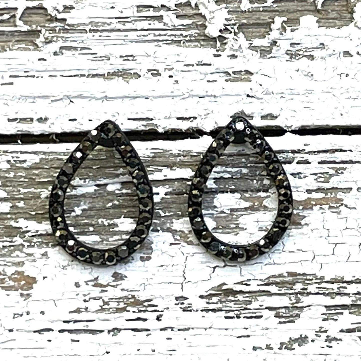Envy Stylz Boutique Women - Accessories - Earrings Black Rhinestone Teardrop Earrings