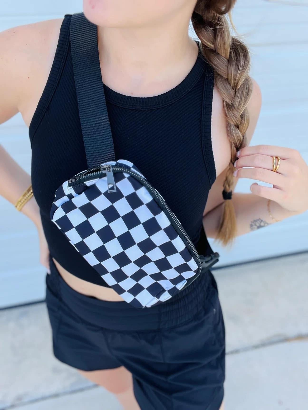 Envy Stylz Boutique Women - Accessories - Earrings Checker Belt Bag