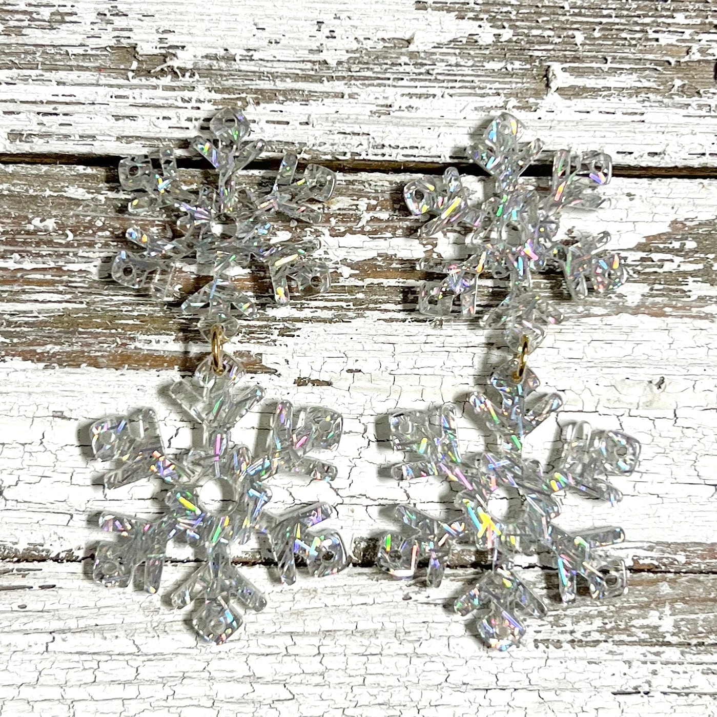 Envy Stylz Boutique Women - Accessories - Earrings Double Snowflake Shimmer Earrings