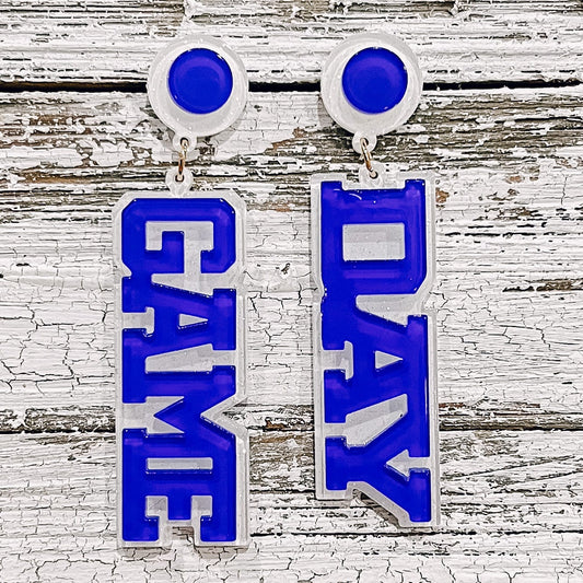 Envy Stylz Boutique Women - Accessories - Earrings Blue Game Day Earrings