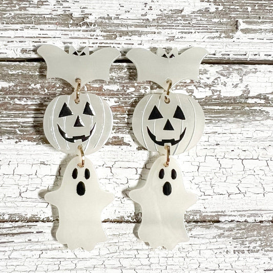Envy Stylz Boutique Women - Accessories - Earrings Ghost Bat Pumpkin Earrings