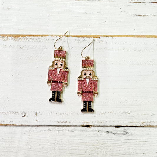 Envy Stylz Boutique Women - Accessories - Earrings Golden Pink Dangle Nutcracker Earrings