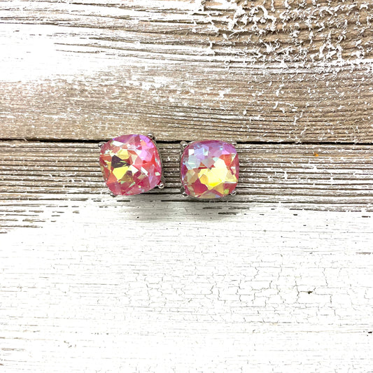 Envy Stylz Boutique Women - Accessories - Earrings Large Pink Iridescent Stud Earrings