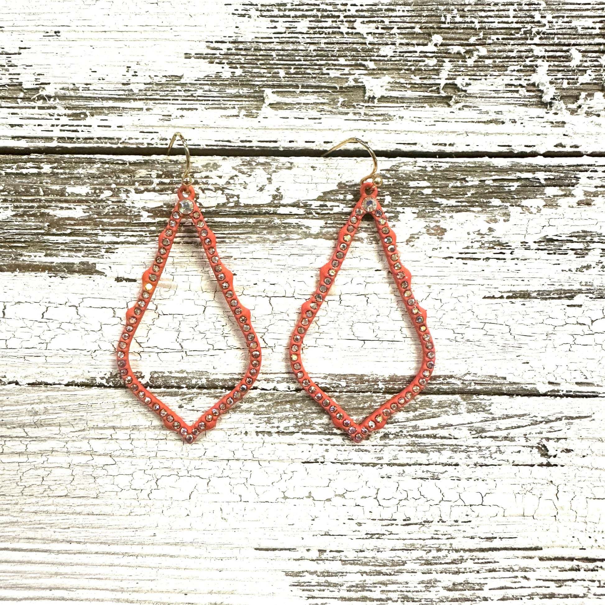 Envy Stylz Boutique Women - Accessories - Earrings Orange Fancy Teardrop Earrings