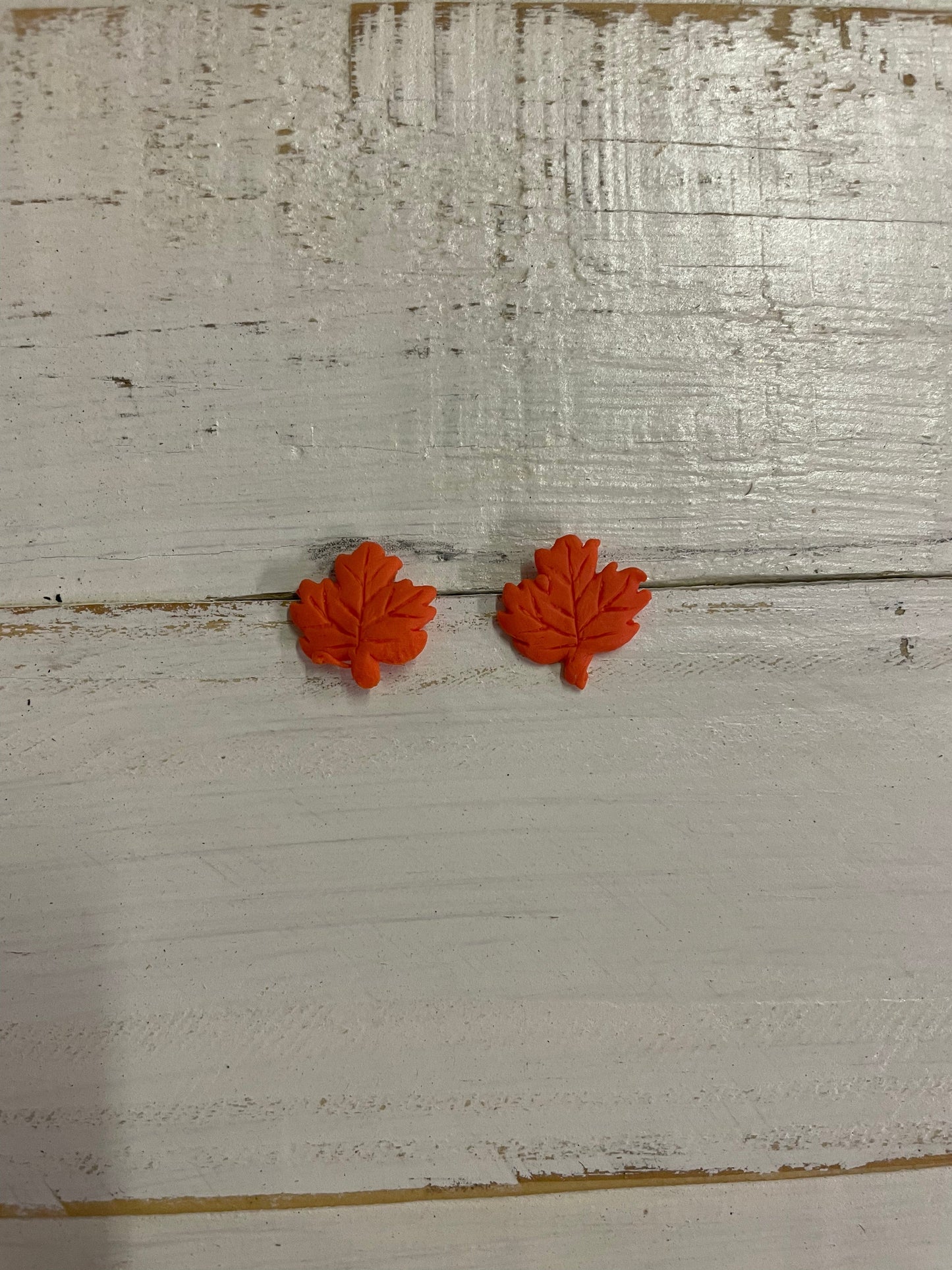 Envy Stylz Boutique Women - Accessories - Earrings Orange Leaf Stud Earrings