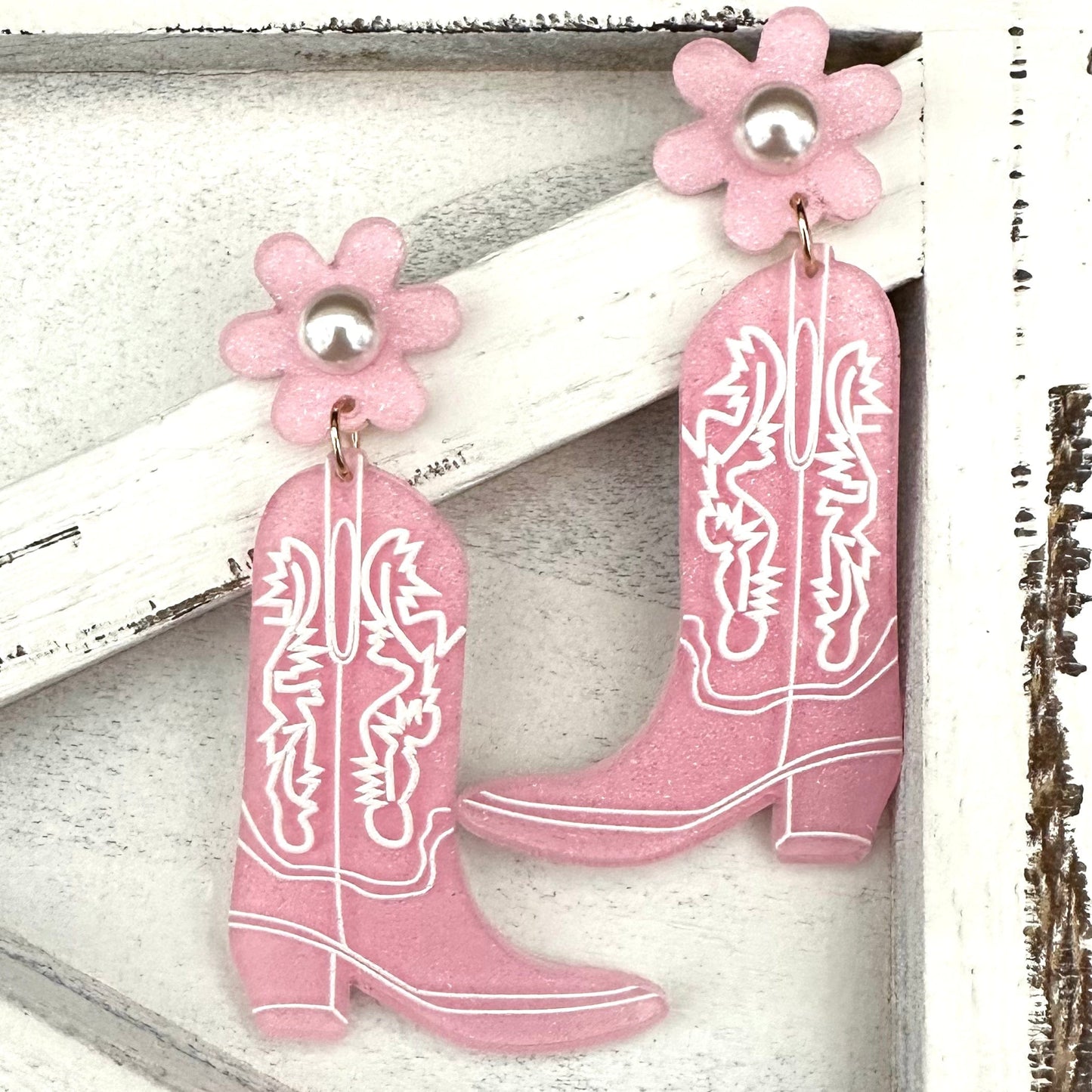 Envy Stylz Boutique Women - Accessories - Earrings Pink Boot Dangle Earrings