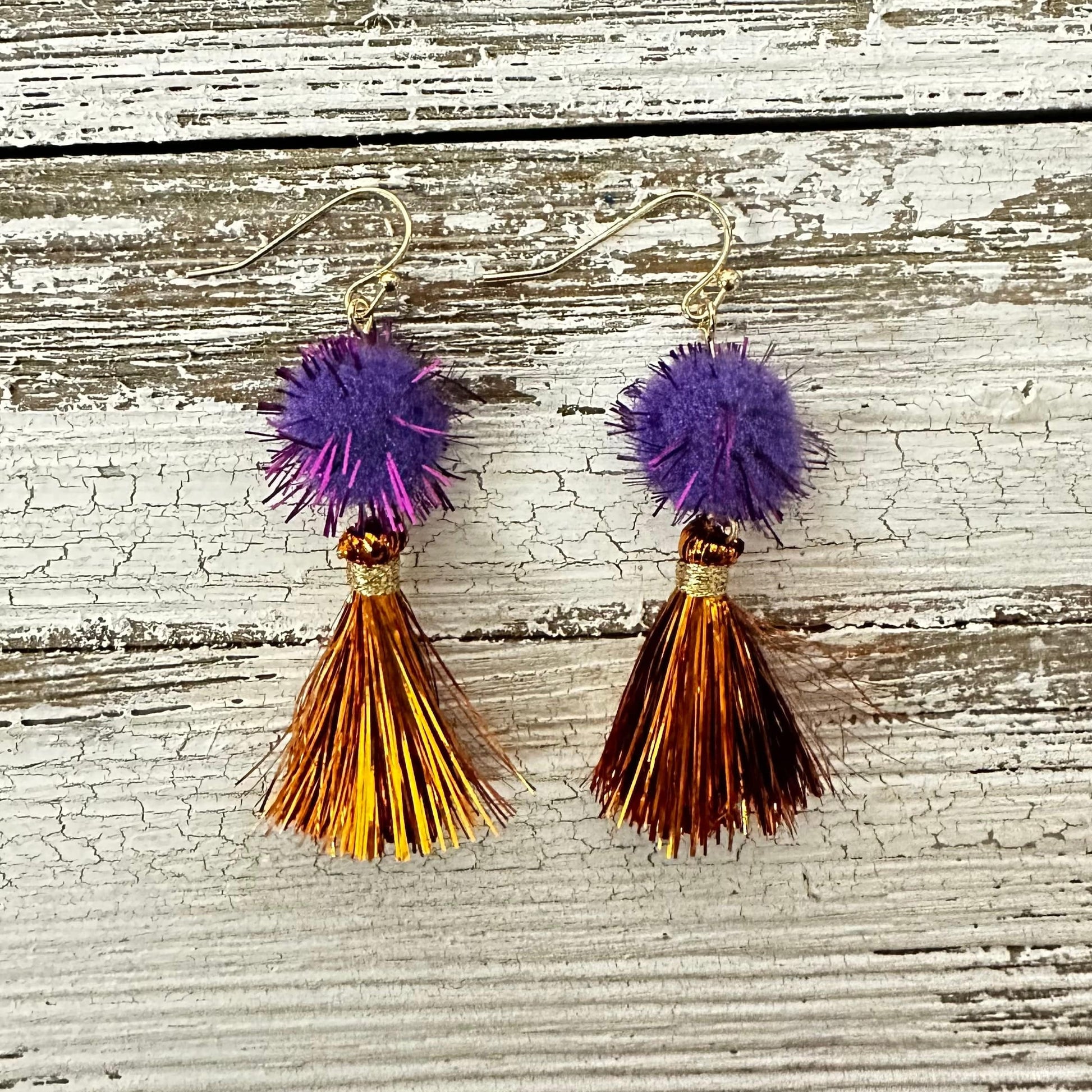 Envy Stylz Boutique Women - Accessories - Earrings Purple Orange Tassel Earrings