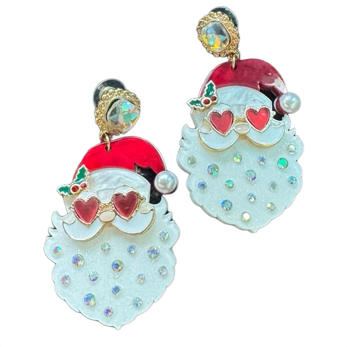 Envy Stylz Boutique Women - Accessories - Earrings Red Cool Christmas Santa Stud Earrings