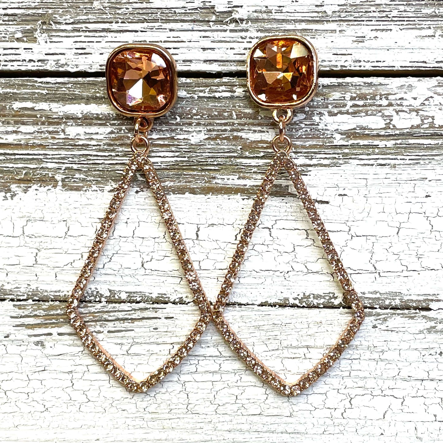 Envy Stylz Boutique Women - Accessories - Earrings Rose Gold Fancy Dangle Earrings