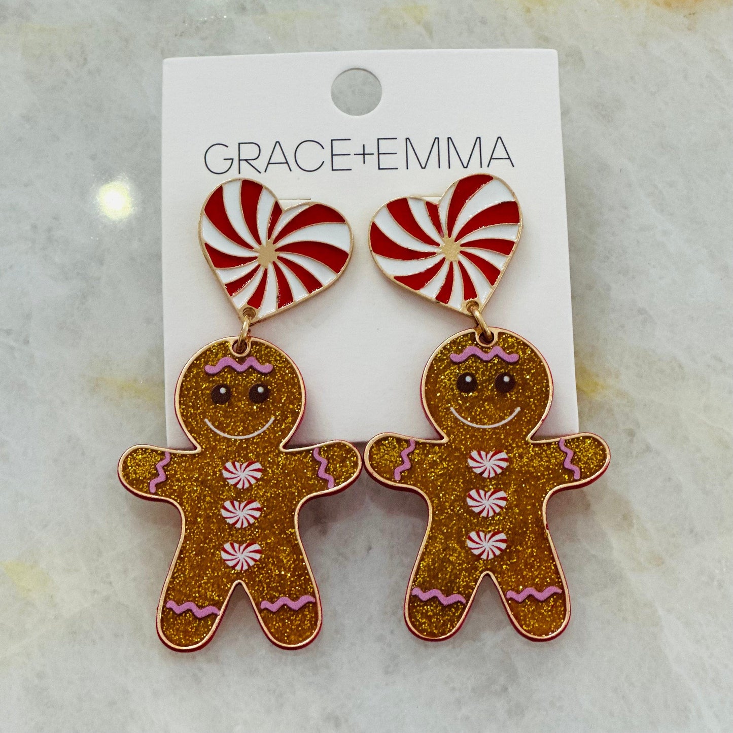 Envy Stylz Boutique Women - Accessories - Earrings Sparkle Gingerbread Peppermint Earrings