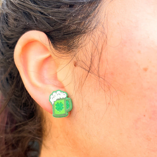 Envy Stylz Boutique Women - Accessories - Earrings St Patricks Day Beer Jug Stud Earrings